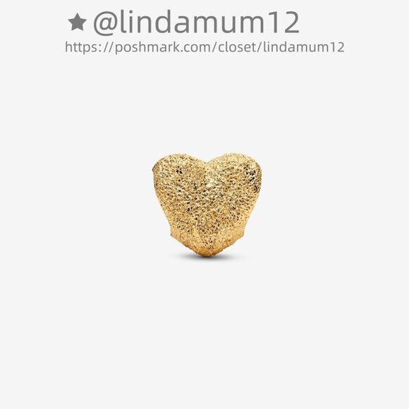 Pandora Textured Heart Mini Charm - Picture 2 of 7